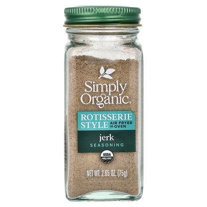 Simply Organic, Rotisserie Style Seasoning, Jerk, 2.65 oz (75 g)