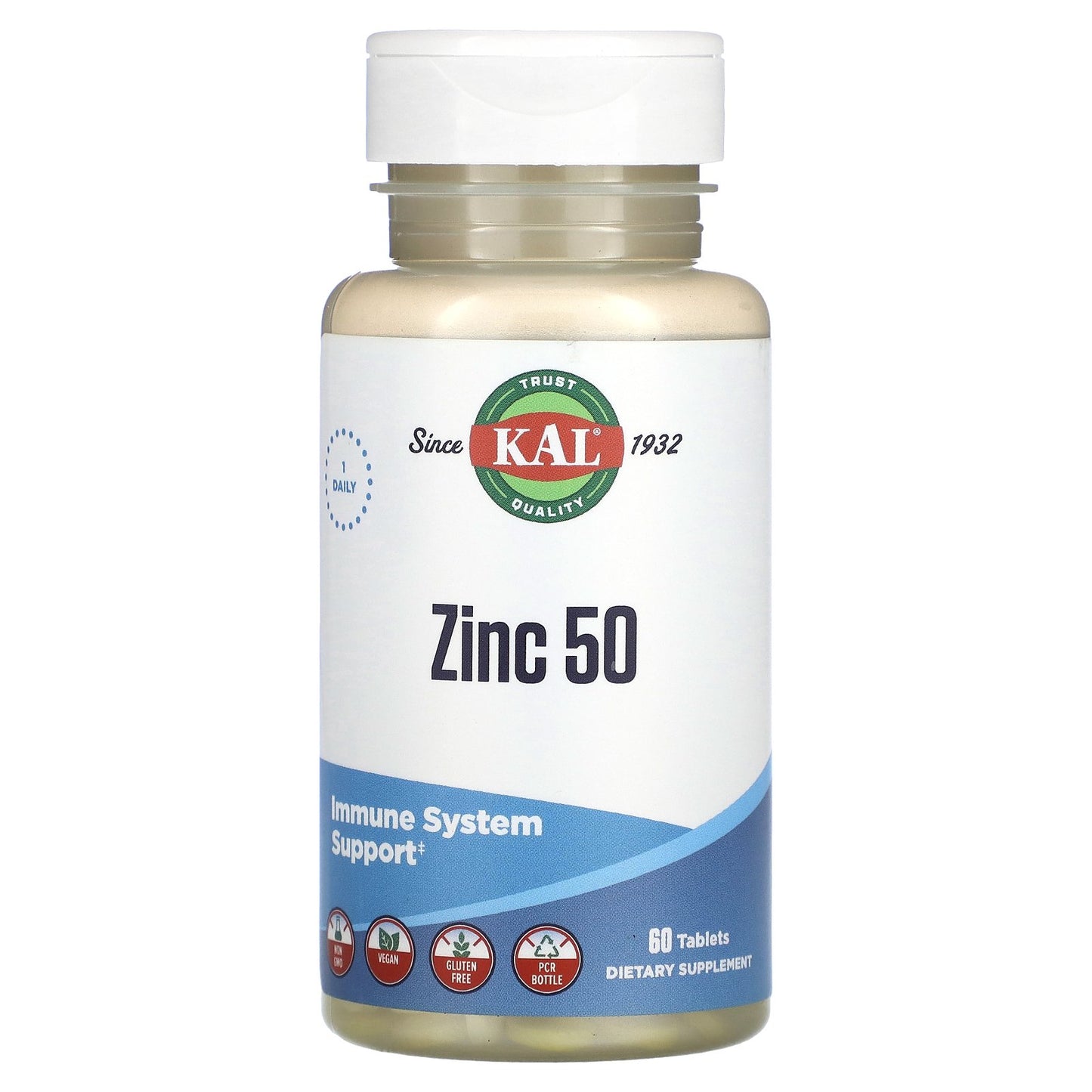 KAL, Zinc 50, 60 Tablets