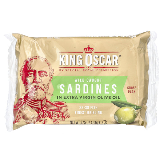 King Oscar, Wild Caught Sardines In Extra Virgin Olive Oil, 3.75 oz (106 g)