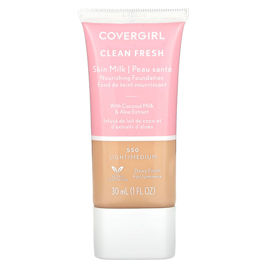 Covergirl, Clean Fresh, Skin Milk Nourishing Foundation, 550 Light/Medium, 1 fl oz (30 ml)