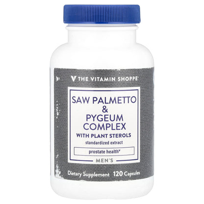 The Vitamin Shoppe, Saw Palmetto & Pygeum Complex With Plant Sterols, 120 Capsules