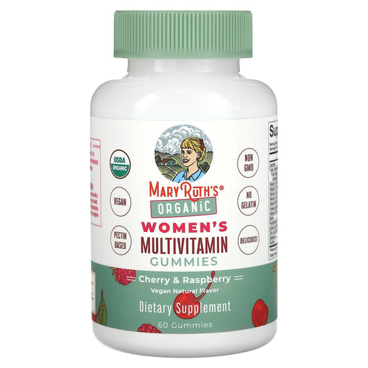 MaryRuth's, Organic Women's Multivitamin, Cherry & Raspberry, 60 Gummies