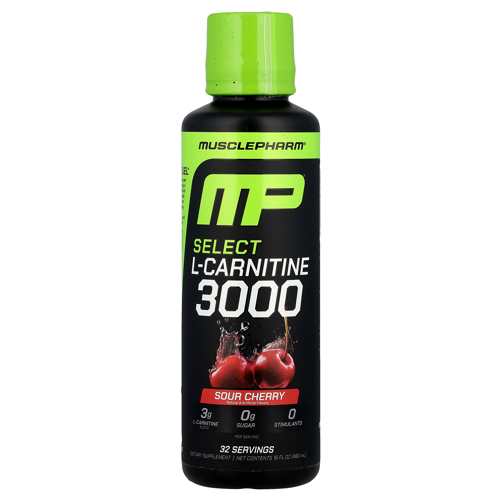 MusclePharm, Select L-Carnitine 3000, Sour Cherry , 16 fl oz (480 ml)