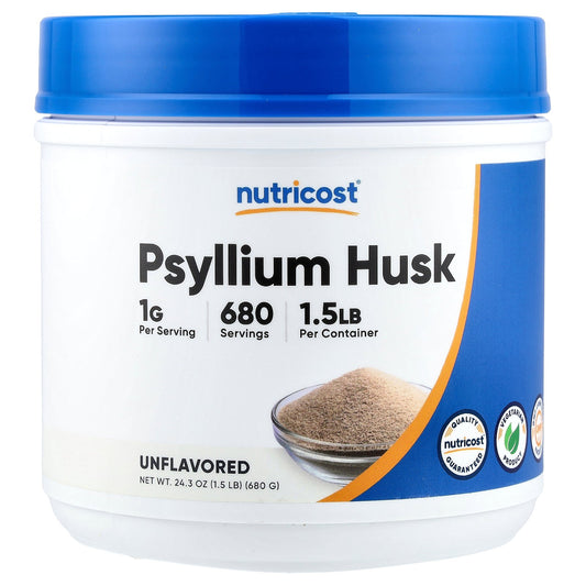 Nutricost, Psyllium Husk, Unflavored, 24.3 oz (680 g)
