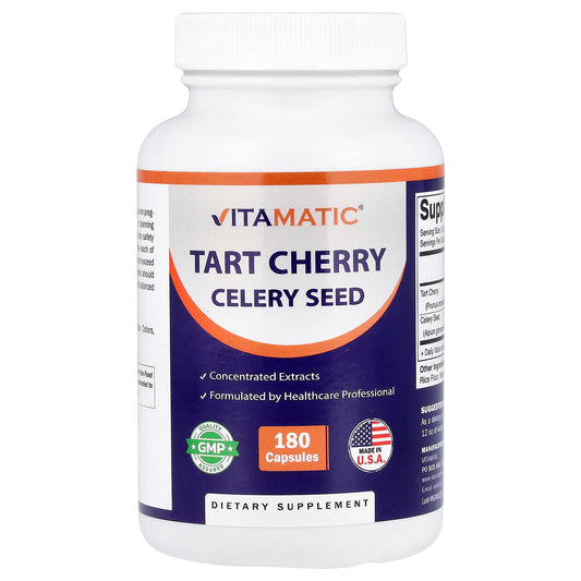 Vitamatic, Tart Cherry Celery Seed, 180 Capsules