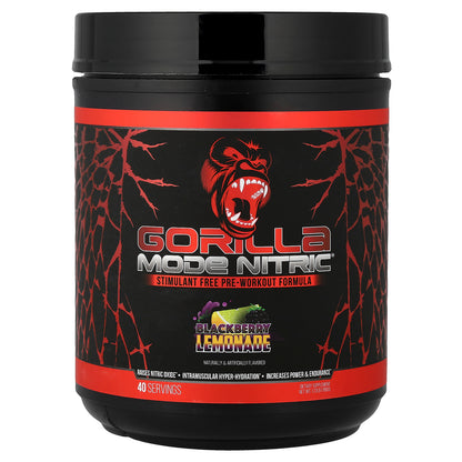 Gorilla Mind, Mode Nitric®, Stimulant Free Pre-Workout Formula, Blackberry Lemonade, 1.72 lb (780 g)