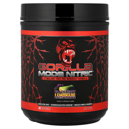 Gorilla Mind, Mode Nitric®, Stimulant Free Pre-Workout Formula, Blackberry Lemonade, 1.72 lb (780 g)