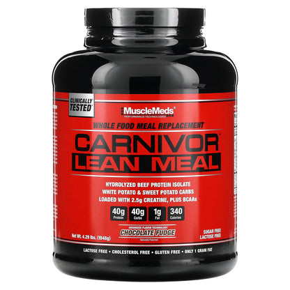 MuscleMeds, Carnivor™ Lean Meal, Chocolate Fudge, 4.29 lbs (1,948 g)