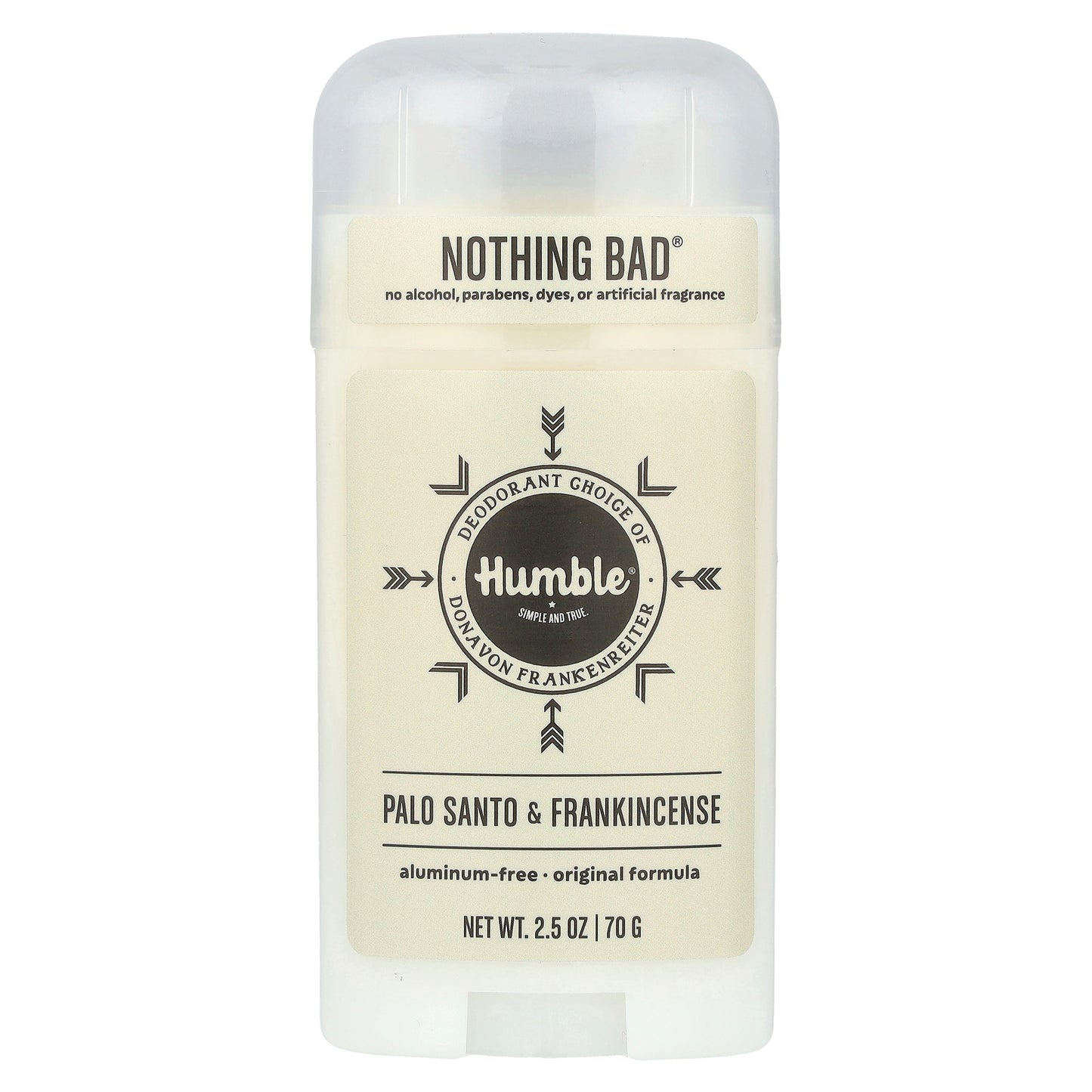 Humble Brands, Aluminum-Free Deodorant, Palo Santo & Frankincense, 2.5 oz (70 g)