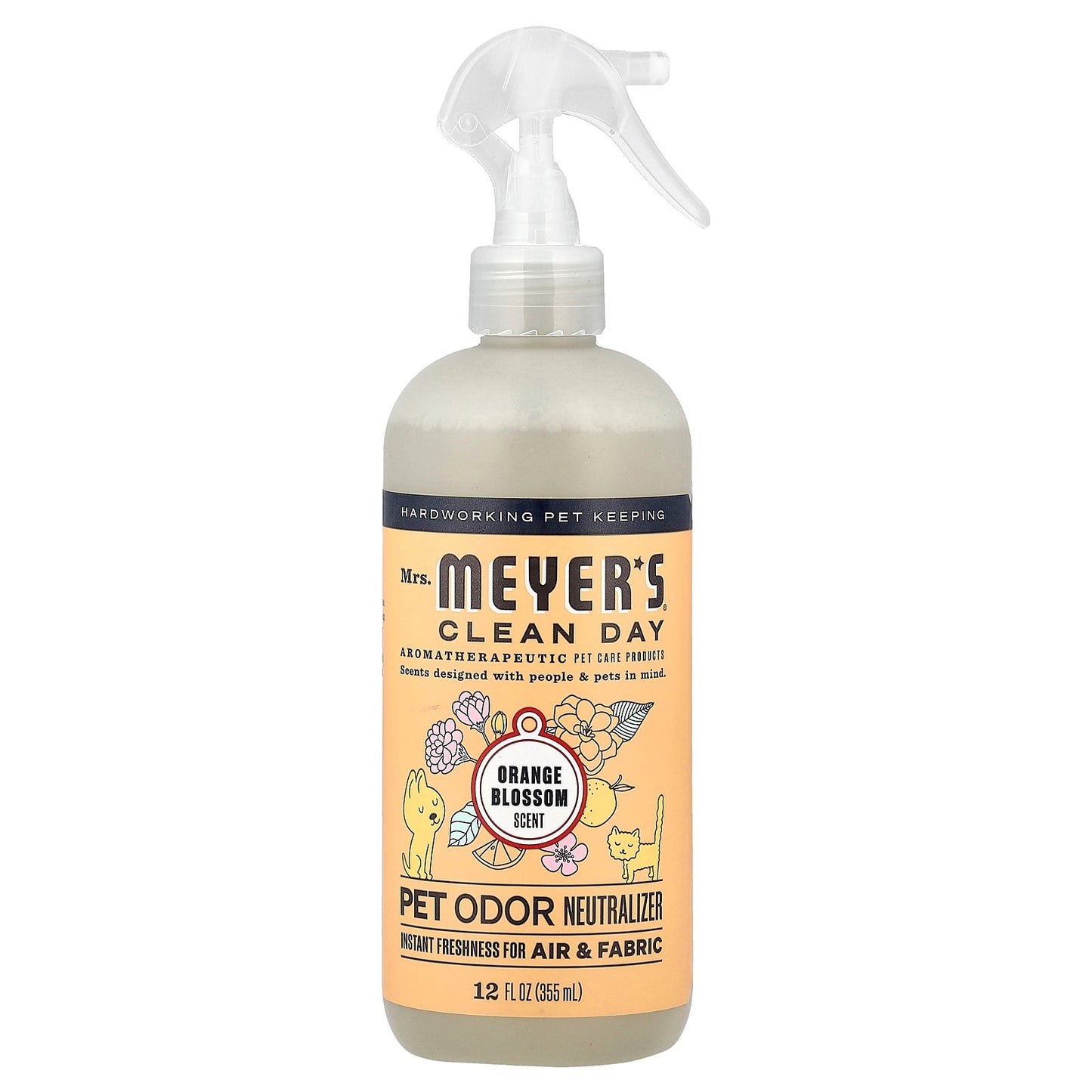 Mrs. Meyers Clean Day, Pet Odor Neutralizer, Orange Blossom, 12 fl oz (355 ml)
