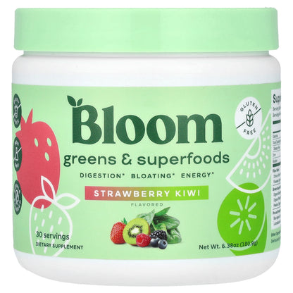 Bloom, Greens & Superfoods, Strawberry Kiwi, 6.38 oz (180.9 g)