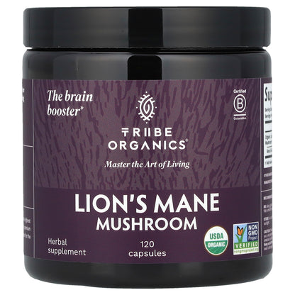 Tribe Organics, Lion's Mane Mushroom, 120 Capsules