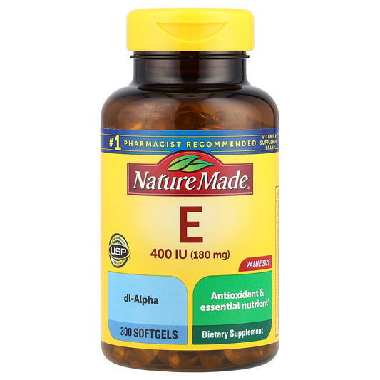 Nature Made, Vitamin E , 180 mg (400 IU), 300 Softgels