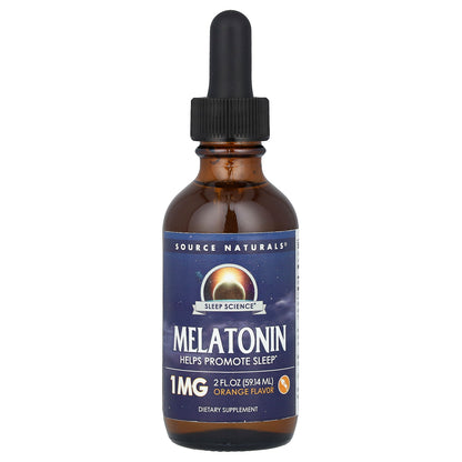 Source Naturals, Melatonin, Orange , 1 mg , 2 fl oz (59.14 ml)