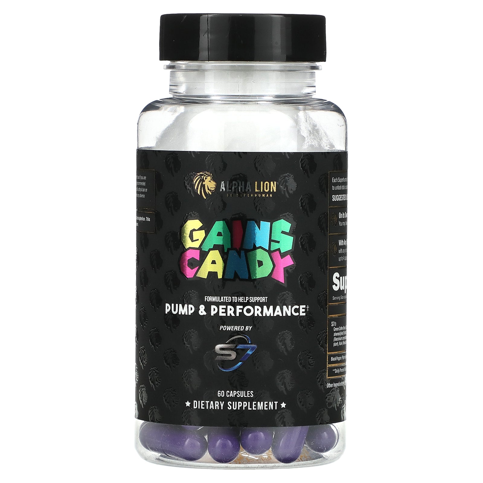 ALPHA LION, Gains Candy, S7, 60 Capsules