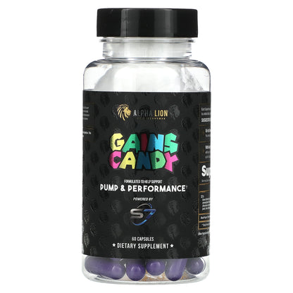 ALPHA LION, Gains Candy, S7, 60 Capsules