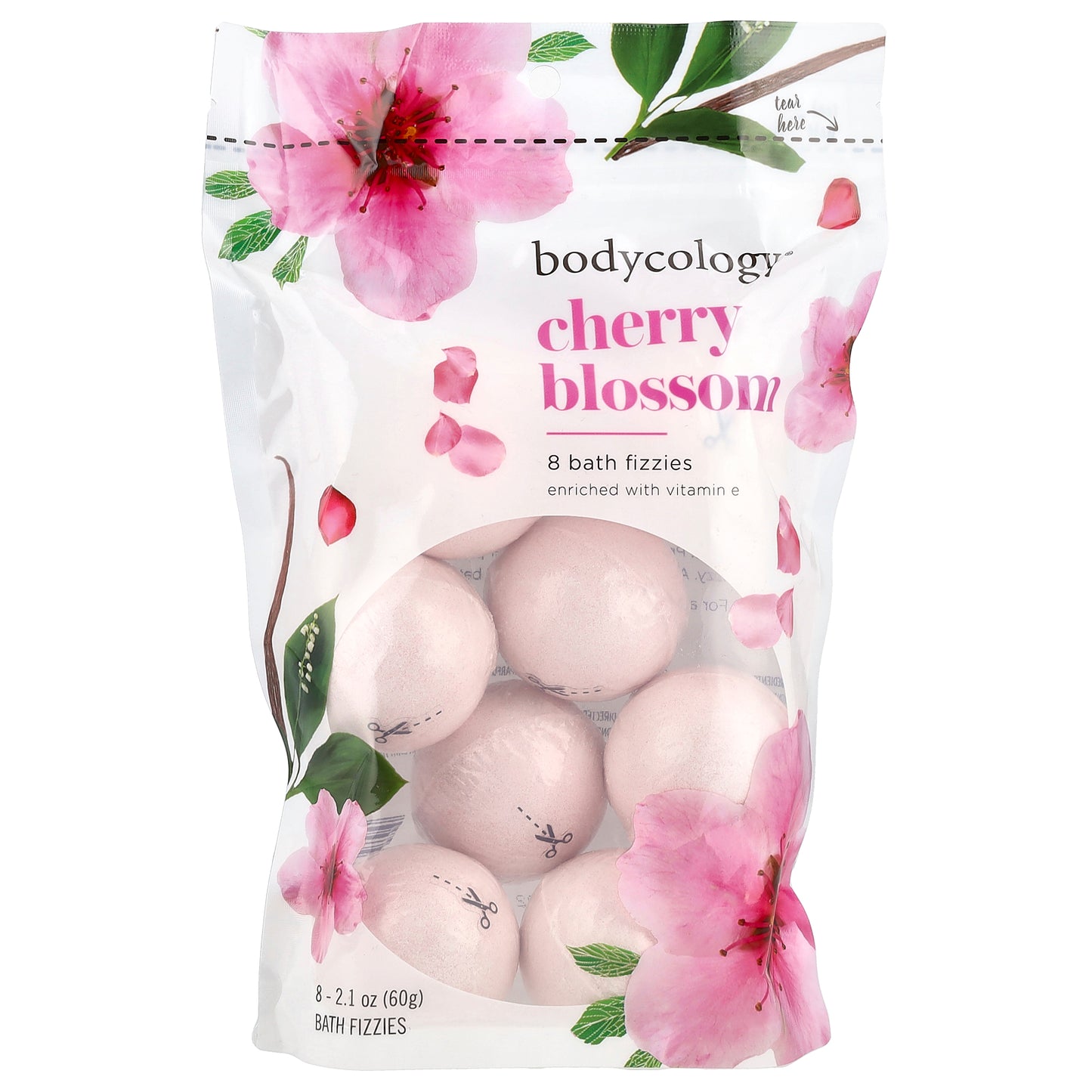 Bodycology, Bath Fizzies, Cherry Blossom, 8 Count, 2.1 oz (60 g)