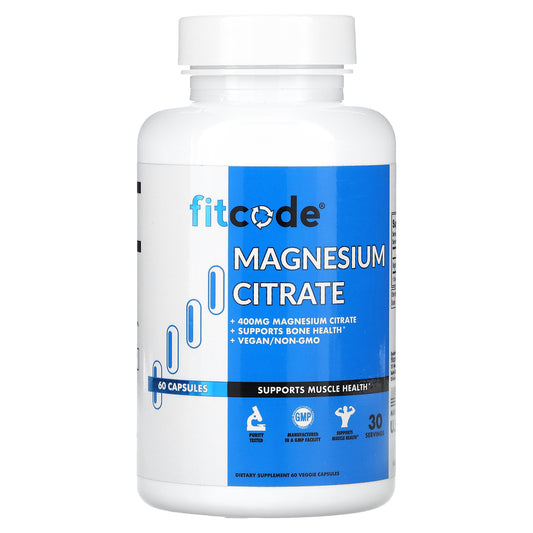 fitcode, Magnesium Citrate, 60 Veggie Capsules (200 mg per Capsule)