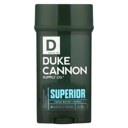 Duke Cannon Supply Co., Anti-Perspirant Deodorant, Superior, Fresh Water + Neroli, 3 oz (85 g)