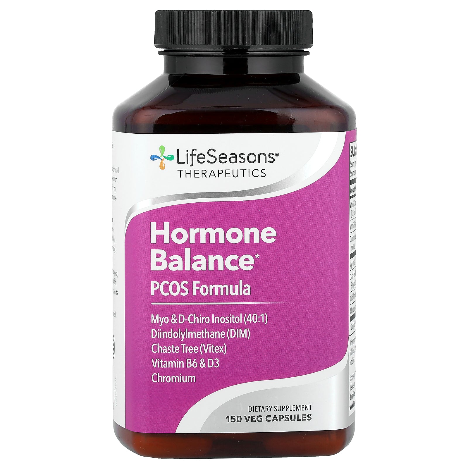 LifeSeasons, Therapeutics, Hormone Balance, PCOS Formula, 150 Veg Capsules
