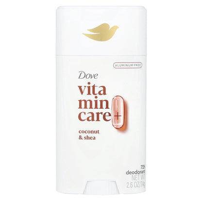 Dove, Vitamin Care+ Deodorant, Coconut & Shea, 2.6 oz (74 g)