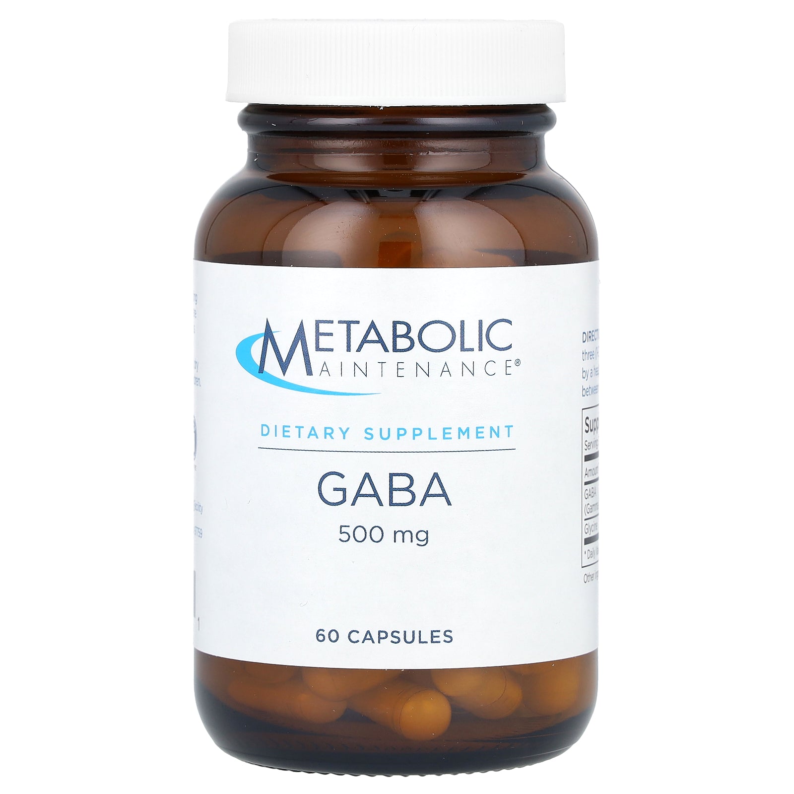 Metabolic Maintenance, GABA, 500 mg, 60 Capsules