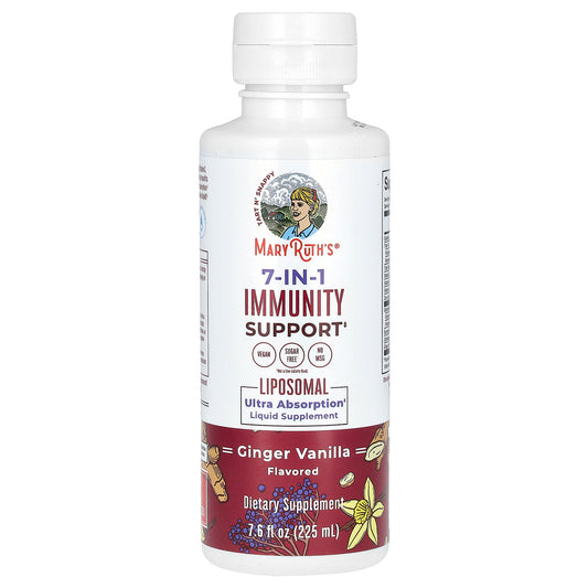 MaryRuth's, 7-in-1 Immunity Support Liposomal, Ultra Absorption, Ginger Vanilla, 7.6 fl oz (225 ml)