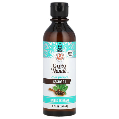 GuruNanda, Cold Pressed Castor Oil, 8 fl oz (237 ml)