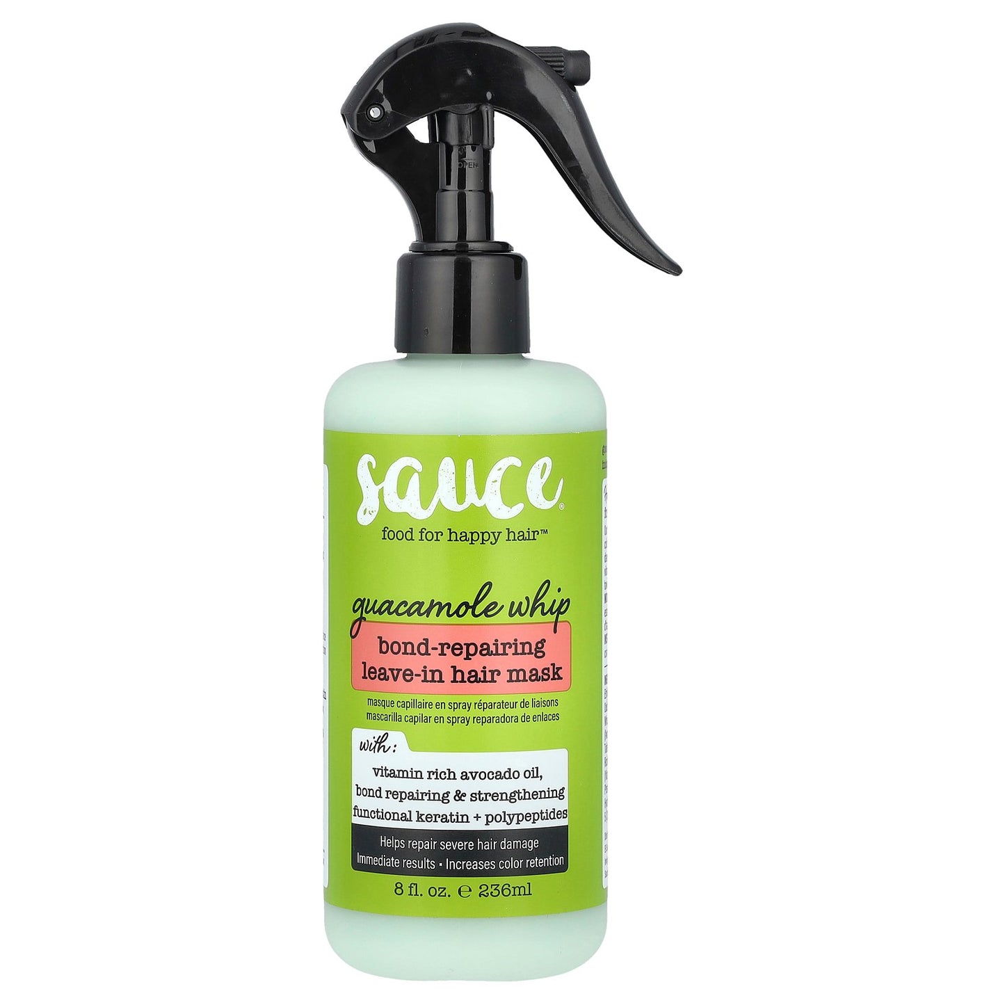 Sauce Beauty, Bond-Repairing Leave-In Hair Mask, Guacamole Whip, 8 fl oz (236 ml)