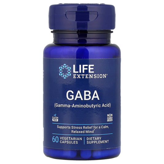 Life Extension, GABA, 60 Vegetarian Capsules