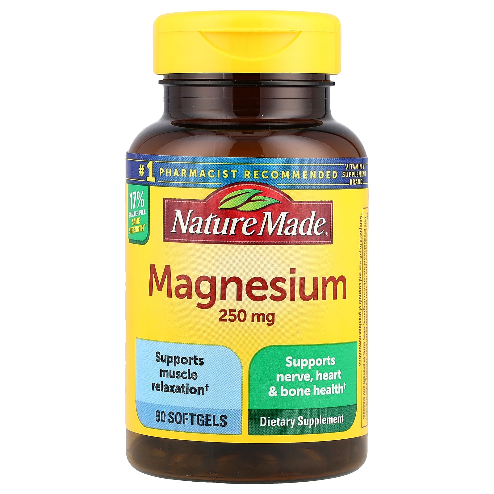 Nature Made, Magnesium, 250 mg, 90 Softgels