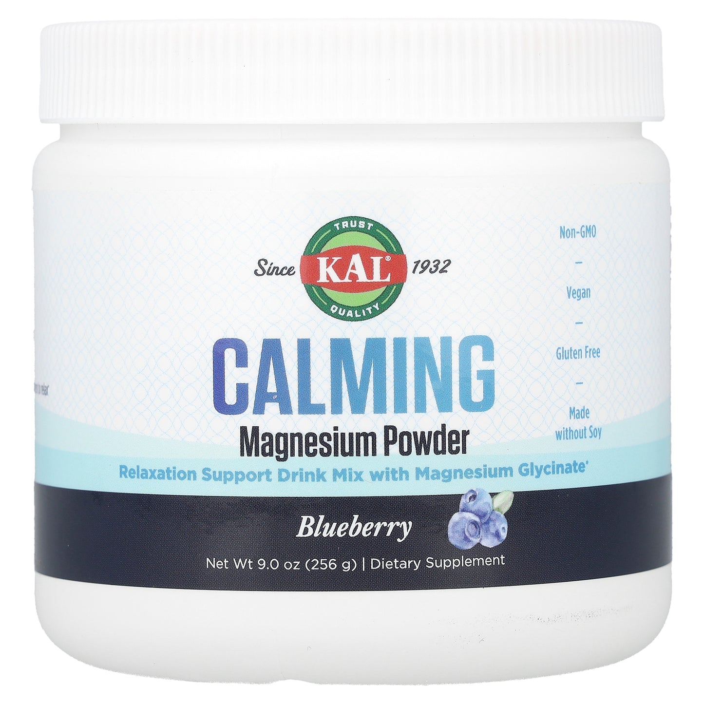 KAL, Calming Magnesium Powder, Blueberry, 9 oz (256 g)