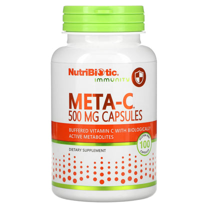 NutriBiotic, Immunity, Meta-C, 500 mg, 100 Gluten Free Capsules