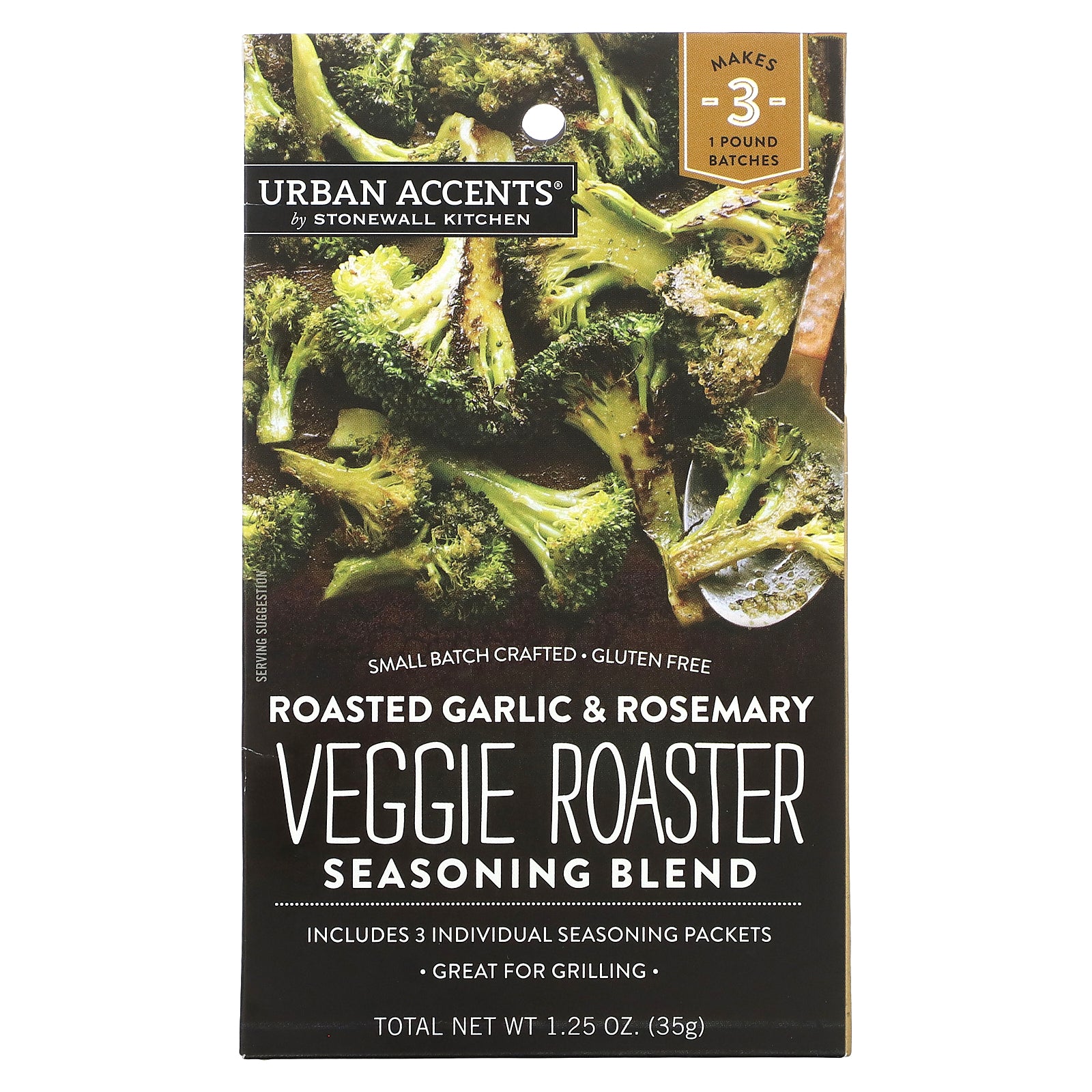 Urban Accents, Veggie Roaster Seasoning Blend, Roasted Garlic & Rosemary, 1.25 oz (35 g)