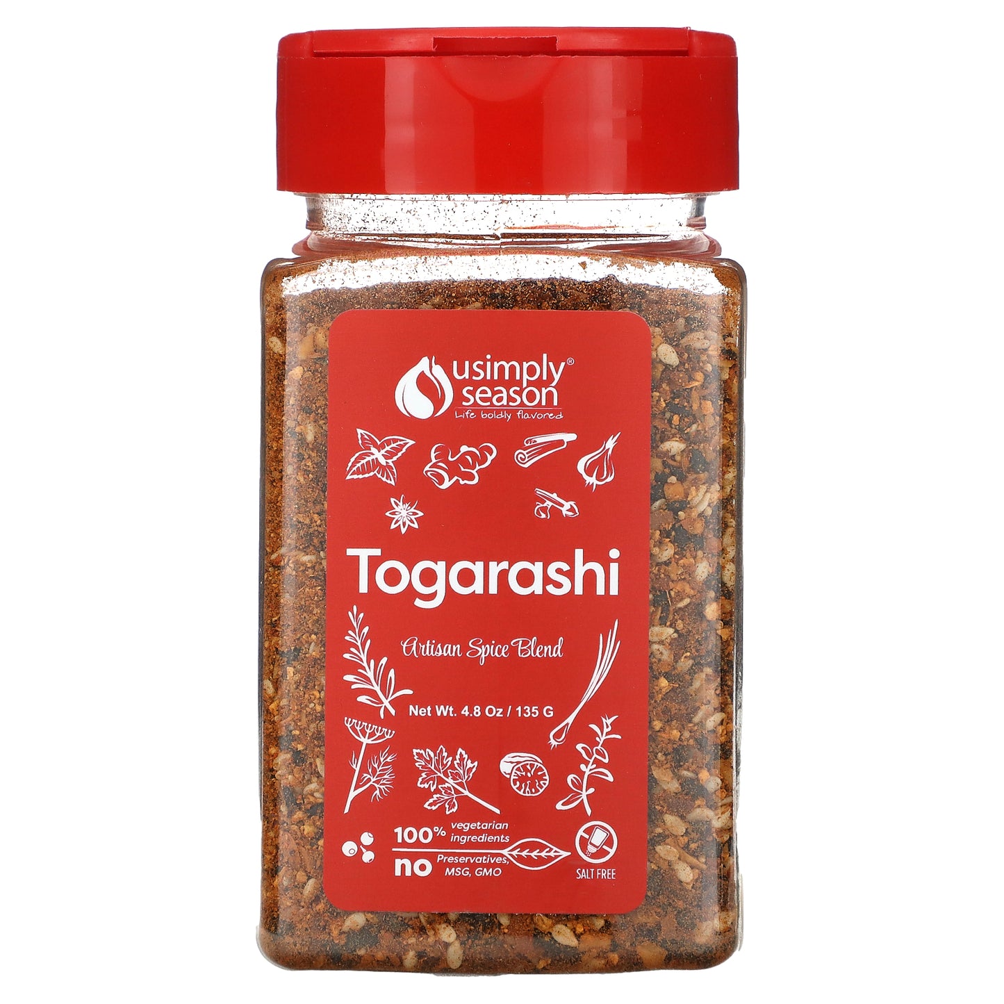 USimplySeason, Artisan Spice Blend, Togarashi, 4.8 oz (135 g)