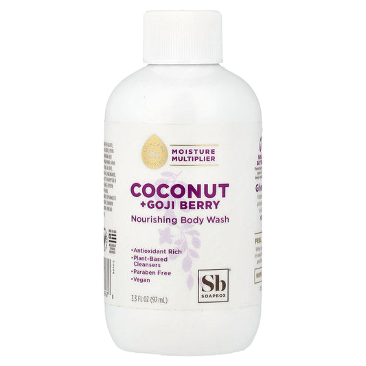 Soapbox, Nourishing Body Wash, Coconut + Goji Berry, 3.3 fl oz (97 ml)
