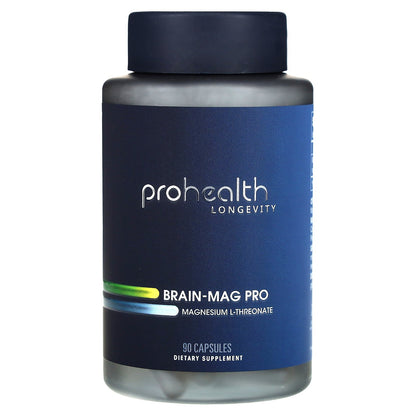 ProHealth Longevity, Brain-Mag Pro, Magnesium L-Threonate, 90 Capsules (48 mg per Capsule)