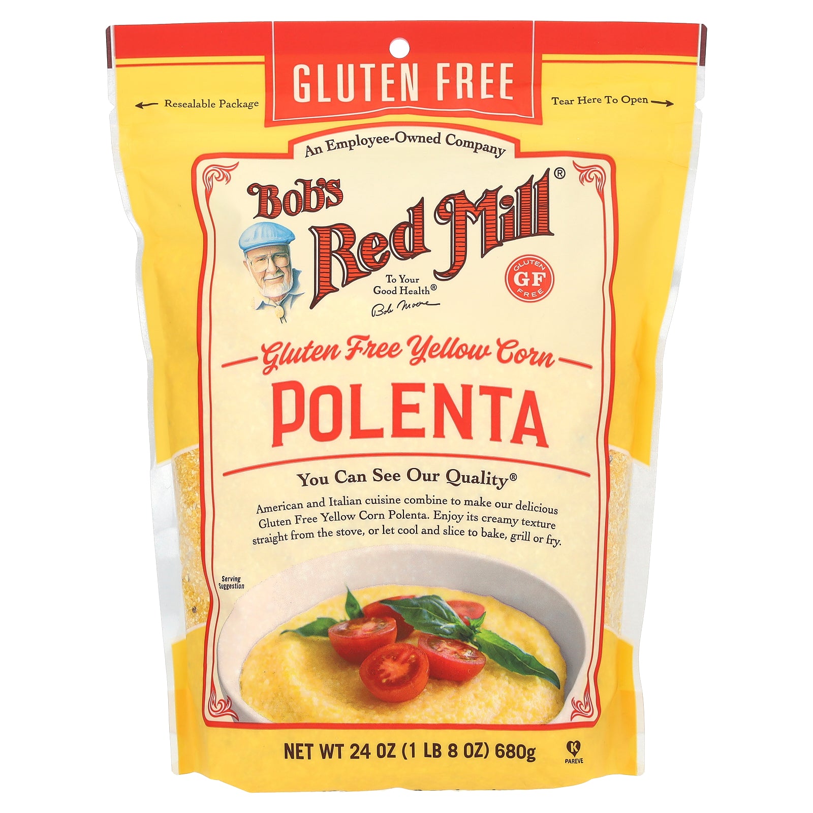 Bob's Red Mill, Gluten Free Yellow Corn Polenta, 24 oz ( 680 g)