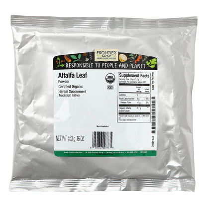 Frontier Co-op, Organic Alfalfa Leaf Powder, 16 oz (453 g)