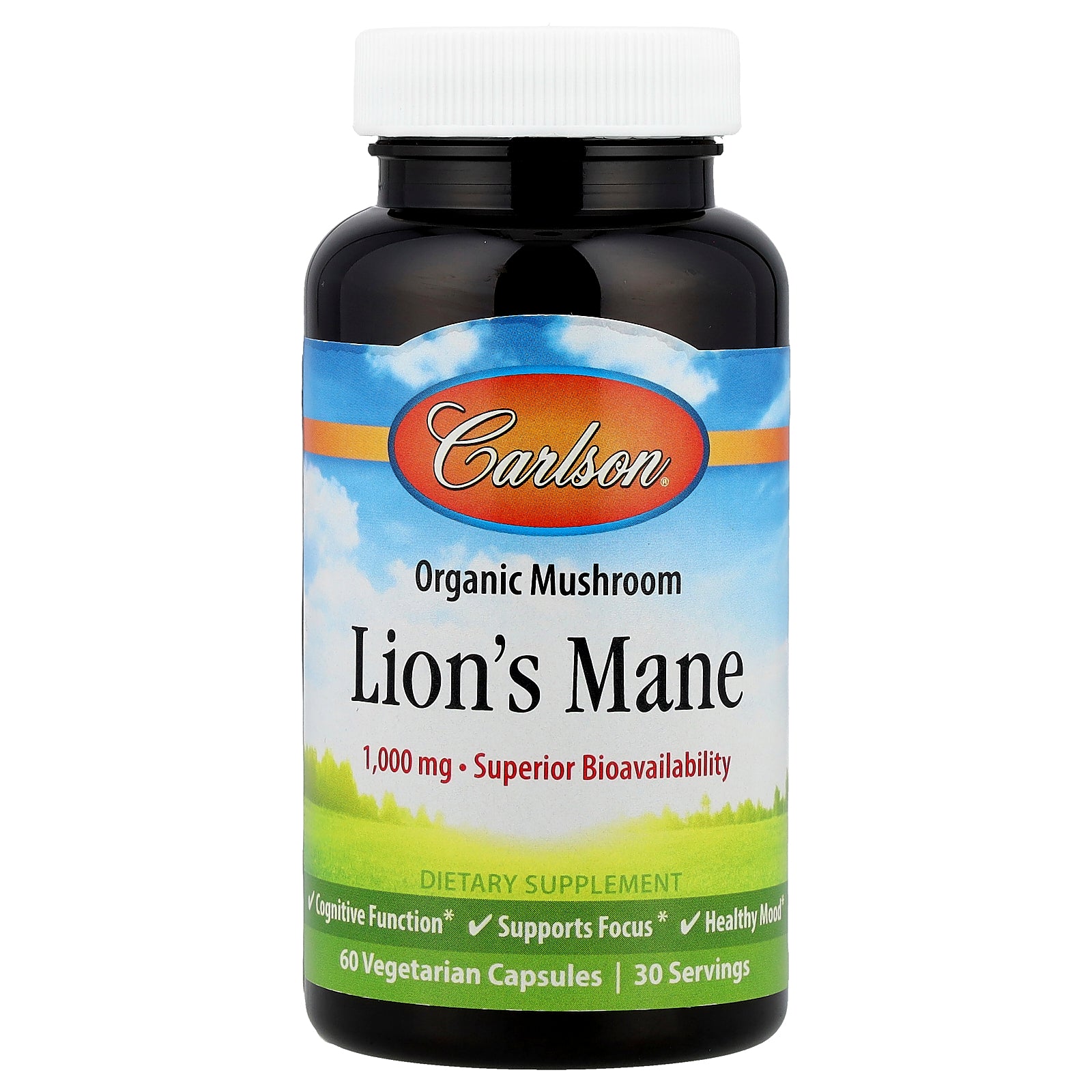 Carlson, Lion's Mane, 60 Vegetarian Capsules