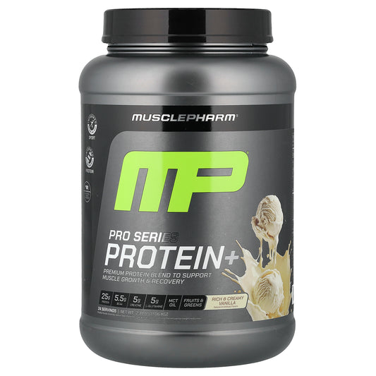 MusclePharm, Pro Series Protein+, Rich & Creamy Vanilla, 2.3 lbs (1.06 kg)