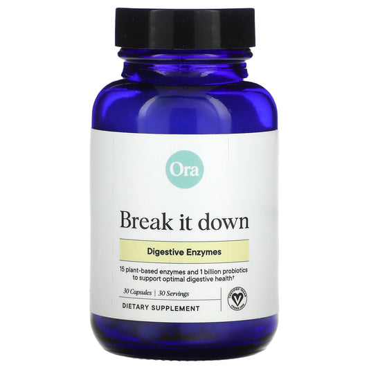 Ora, Break It Down, Digestive Enzymes, 30 Capsules