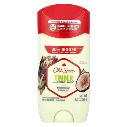 Old Spice, Antiperspirant & Deodorant, Timber with Sandalwood, 3.4 oz (96 g)