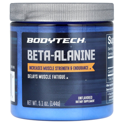 BodyTech, Beta-Alanine, Unflavored, 1,600 mg , 5.1 oz (144 g)