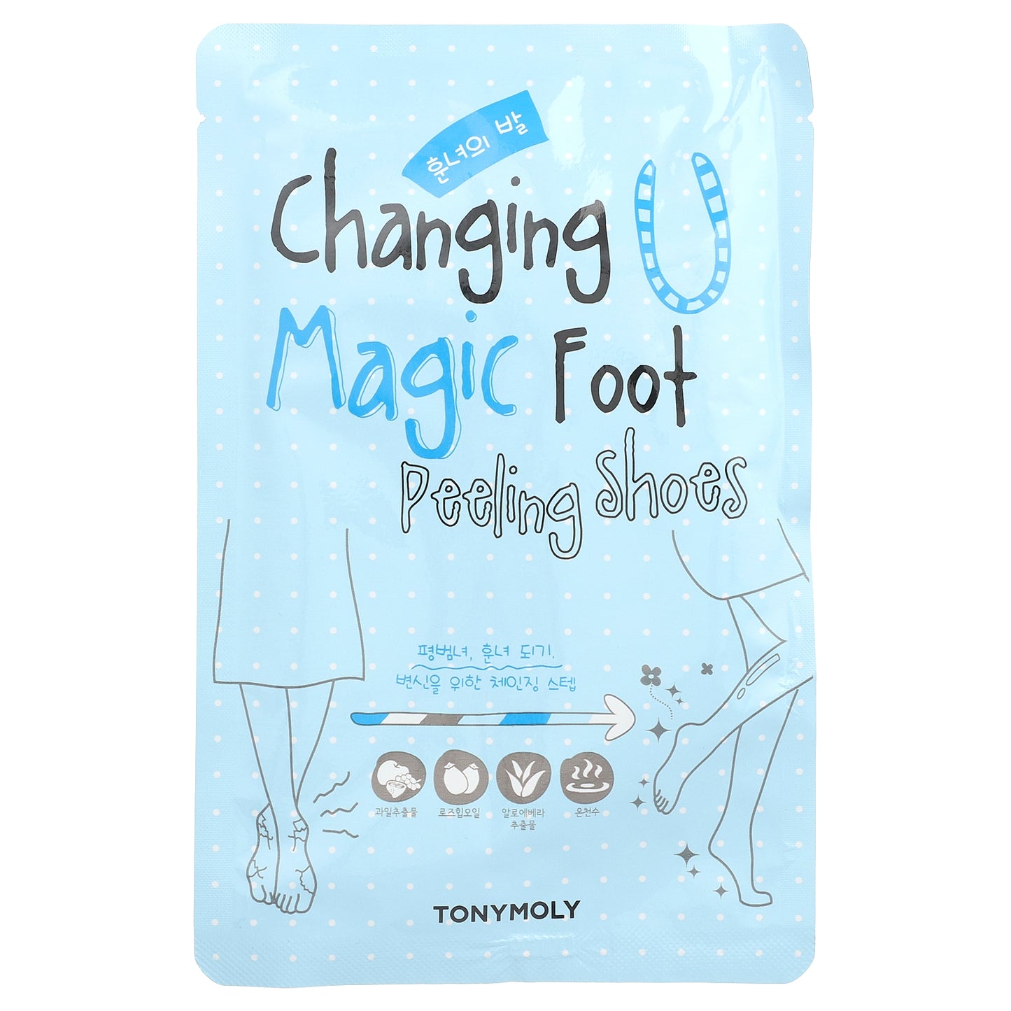 TonyMoly, Changing U Magic Foot Peeling Shoes, 1 Pair, 0.60 oz (17 g) Each