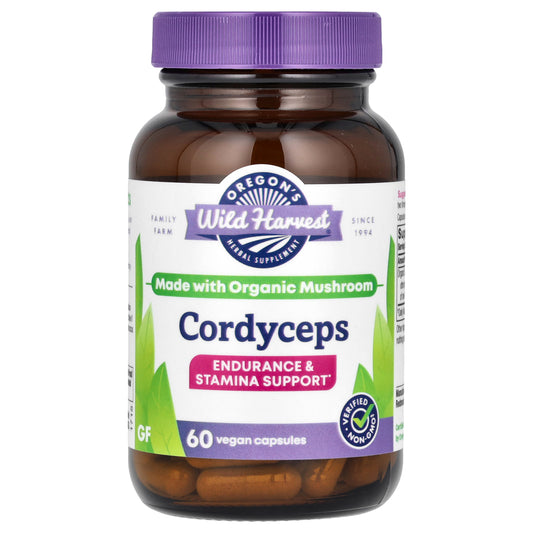 Oregon's Wild Harvest, Cordyceps, 60 Vegan Capsules