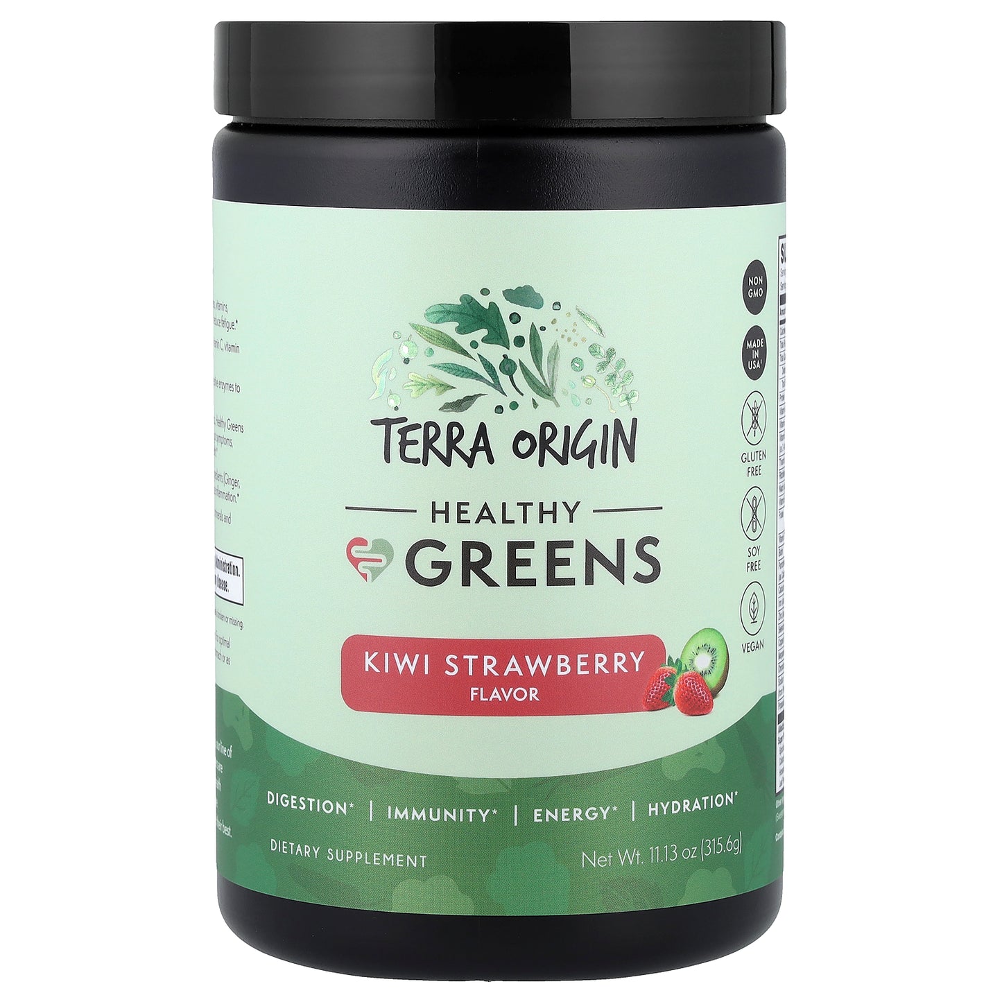 Terra Origin, Healthy Greens, Kiwi Strawberry, 11.13 oz (315.6 g)