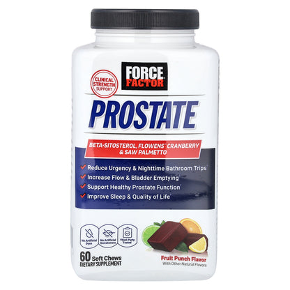 Force Factor, Prostate, Fruit Punch, 60 Soft Chews