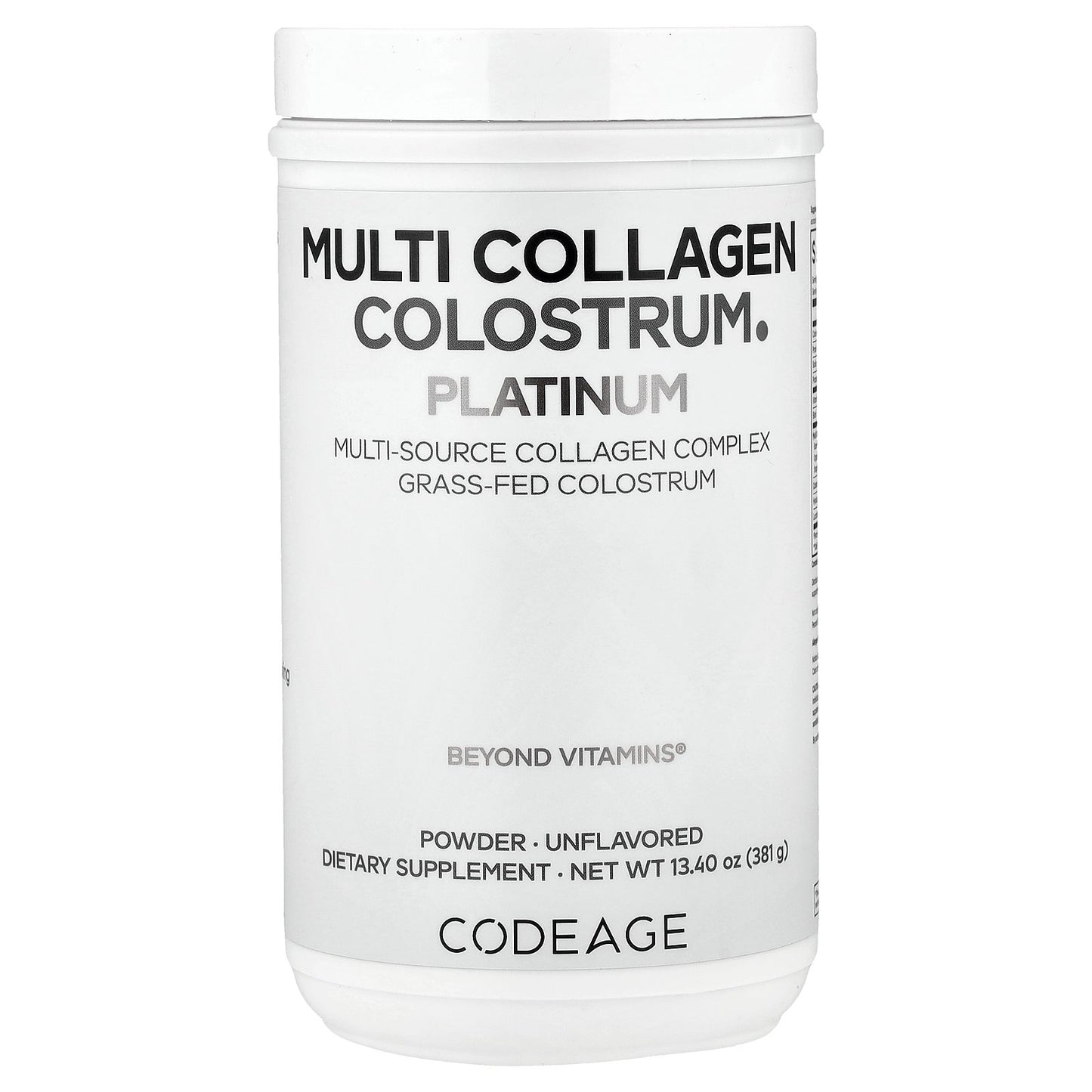 Codeage, Multi Collagen Colostrum Platinum, Unflavored, 13.4 oz (381 g)