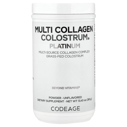 Codeage, Multi Collagen Colostrum Platinum, Unflavored, 13.4 oz (381 g)